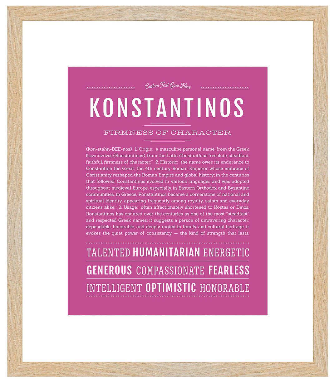 Frame Options | Dark Pink | Maple Frame, Matted