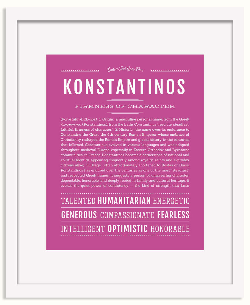 Frame Options | Dark Pink | White Frame, Matted