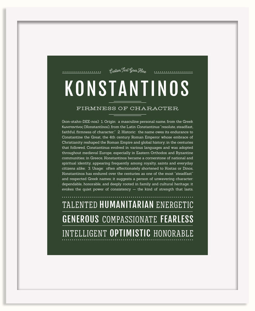 Frame Options | Deep Forest | White Frame, Matted