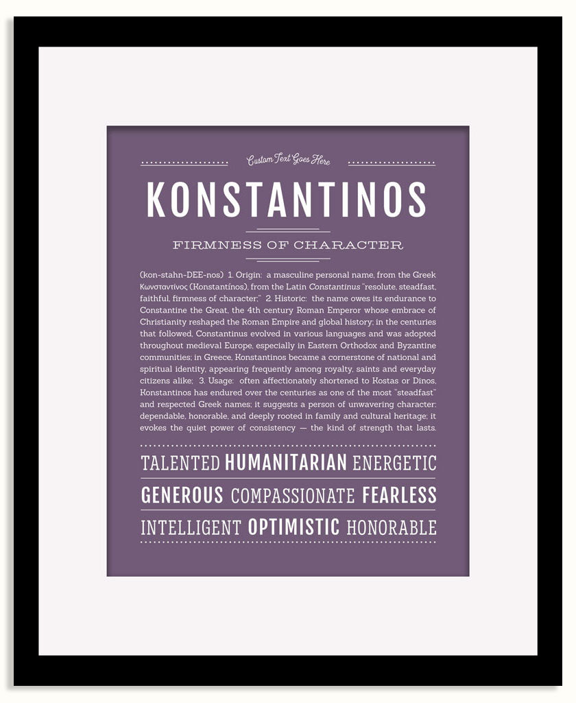 Frame Options | Deep Purple | Black Frame, Matted