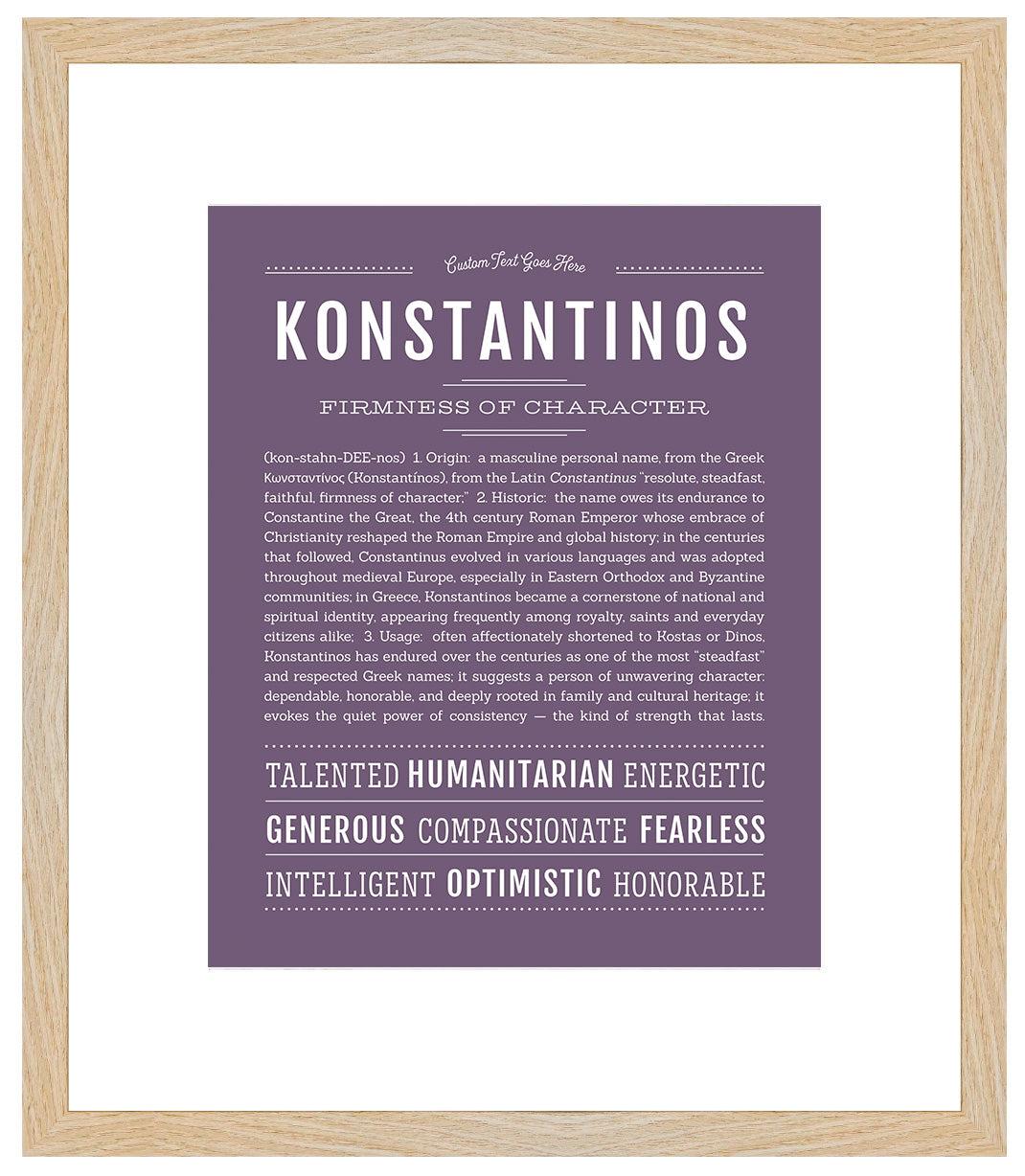 Frame Options | Deep Purple | Maple Frame, Matted