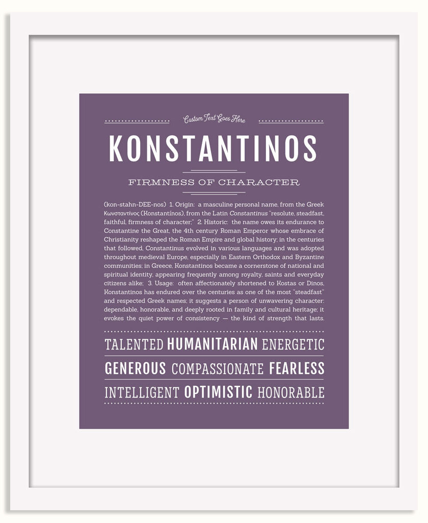 Frame Options | Deep Purple | White Frame, Matted