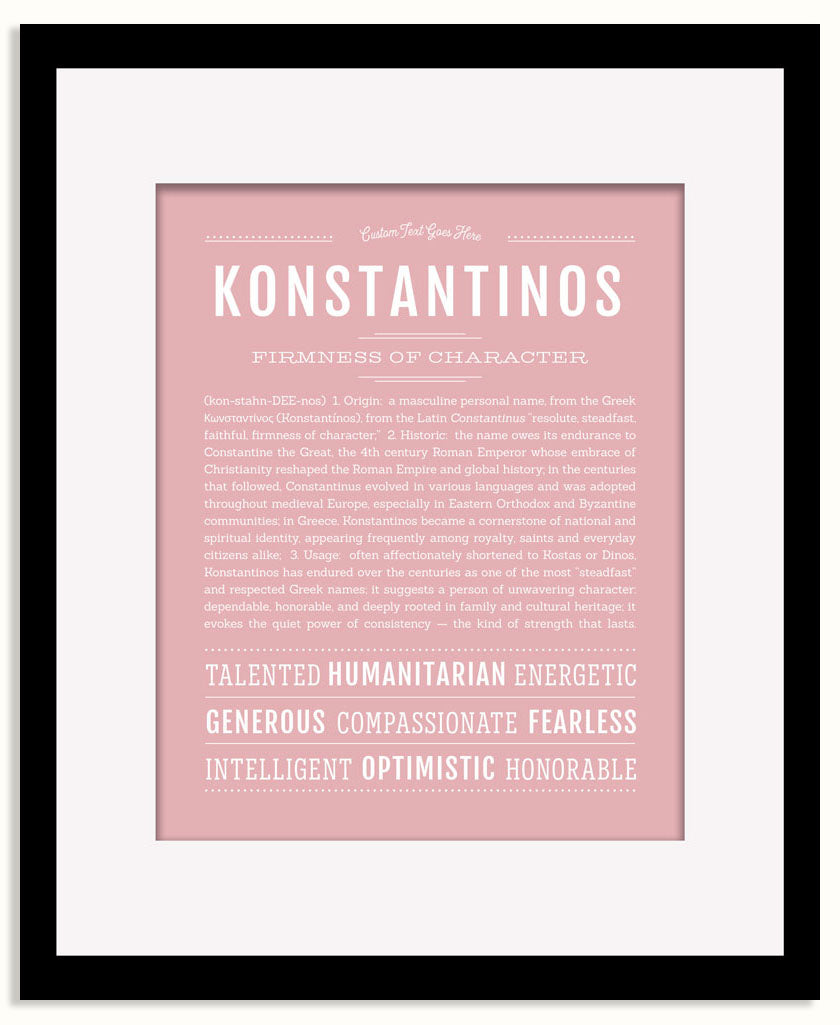 Frame Options | Dusty Rose | Black Frame, Matted