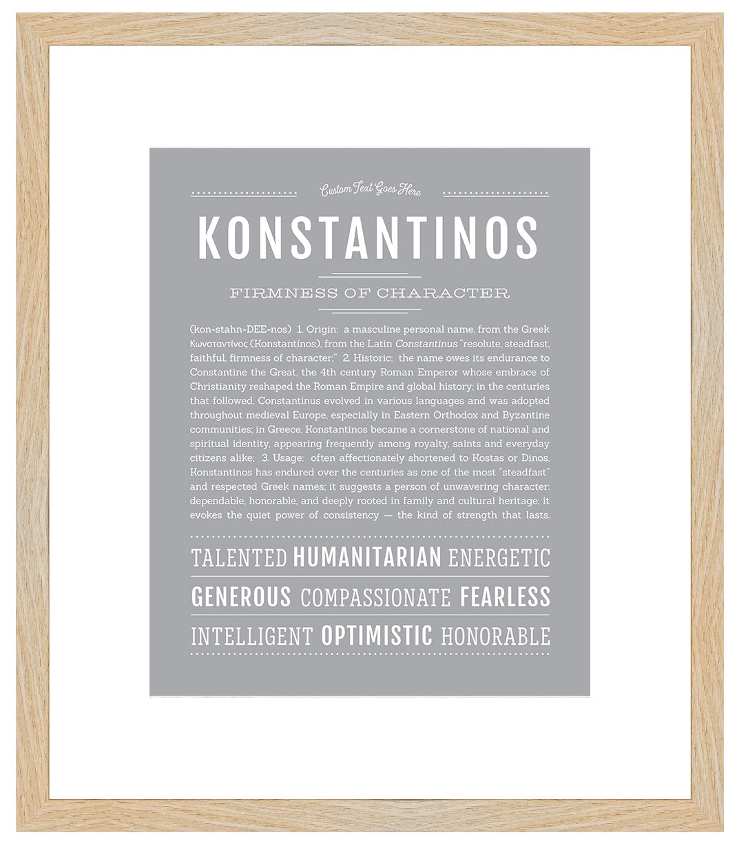 Frame Options | Light Gray | Maple Frame, Matted