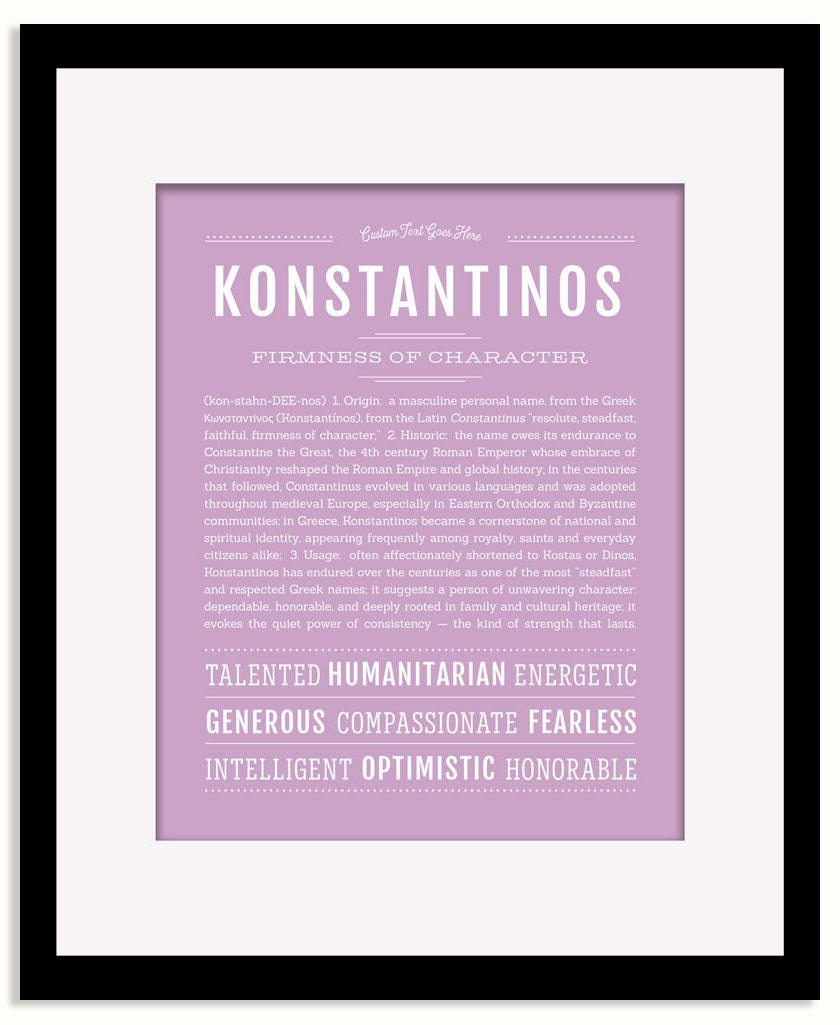 Frame Options | Lilac | Black Frame, Matted