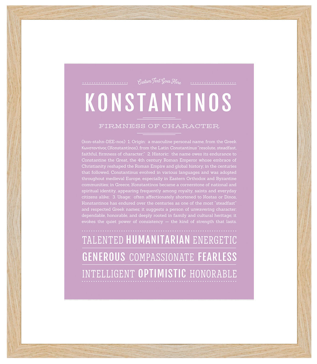 Frame Options | Lilac | Maple Frame, Matted