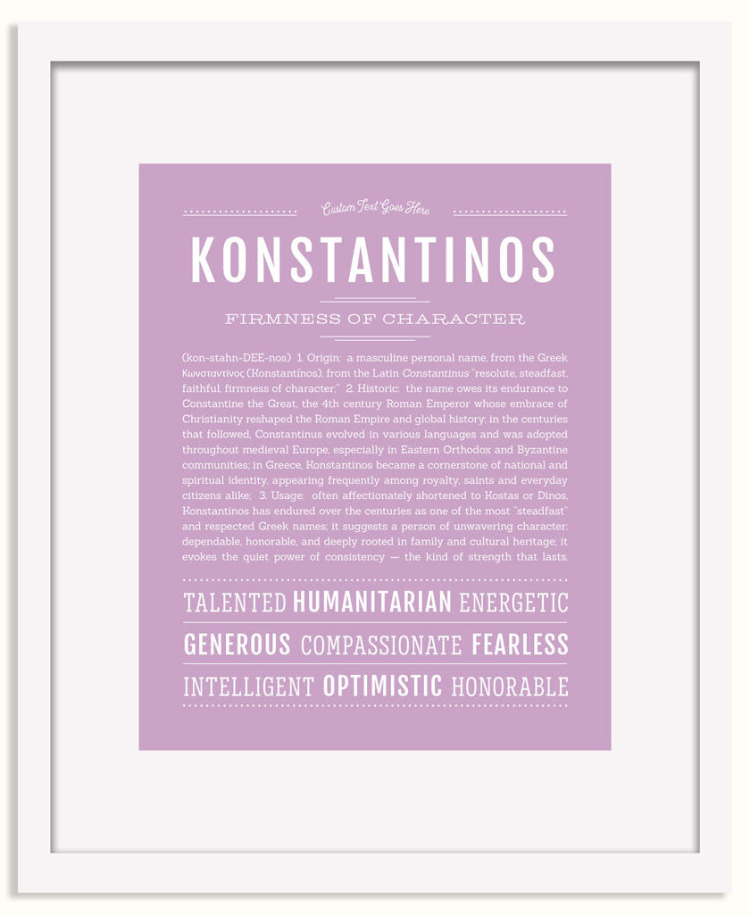 Frame Options | Lilac | White Frame, Matted
