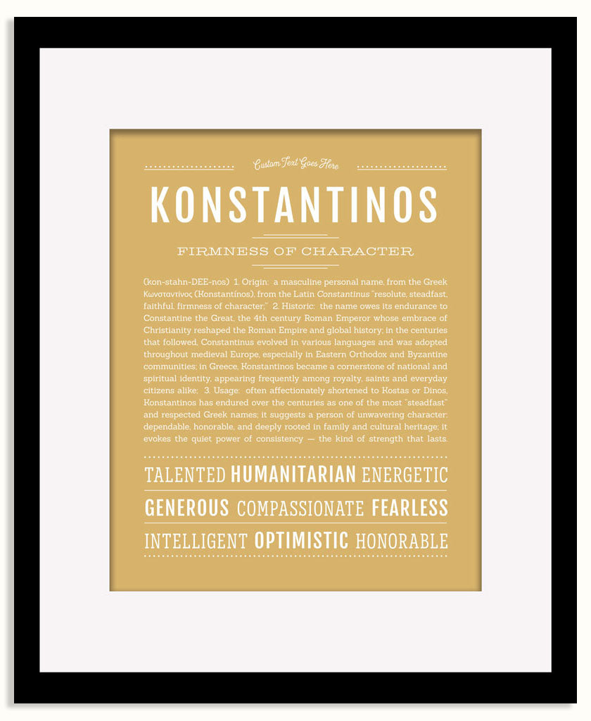 Frame Options | Matte Gold | Black Frame, Matted