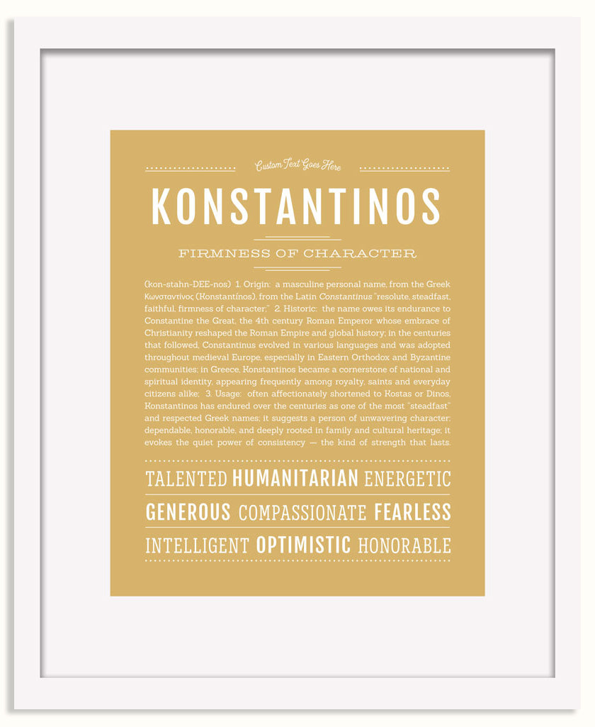 Frame Options | Matte Gold | White Frame, Matted