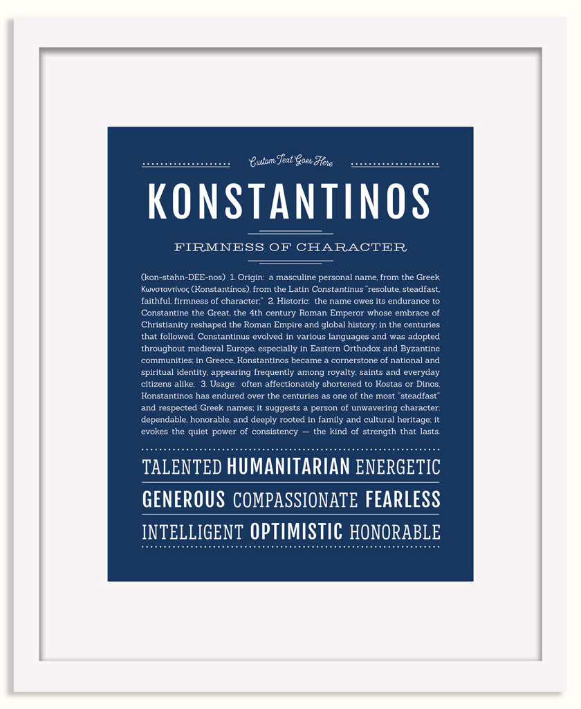 Frame Options | Midnight Blue | White Frame, Matted