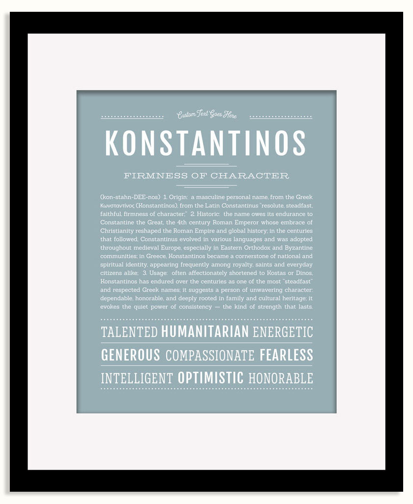 Frame Options | Powder Blue | Black Frame, Matted