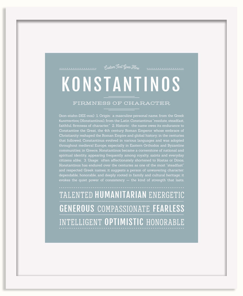 Frame Options | Powder Blue | White Frame, Matted