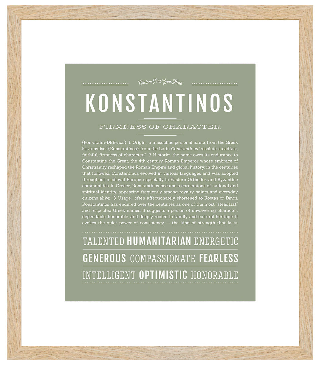 Frame Options | Sage | Maple Frame, Matted