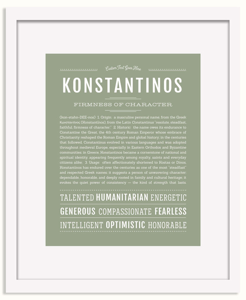Frame Options | Sage | White Frame, Matted