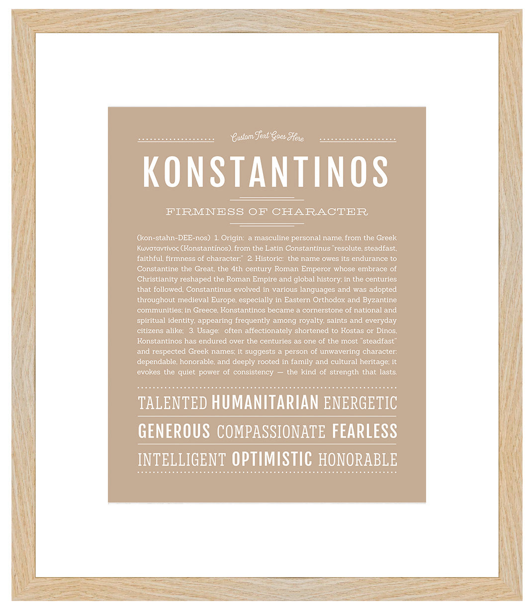 Frame Options | Tan | Maple Frame, Matted