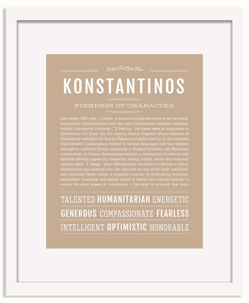 Frame Options | Tan | White Frame, Matted