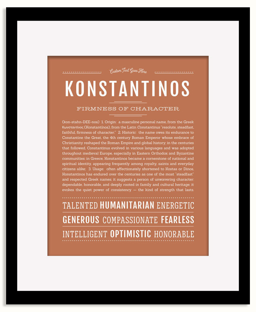Frame Options | Terra Cotta | Black Frame, Matted