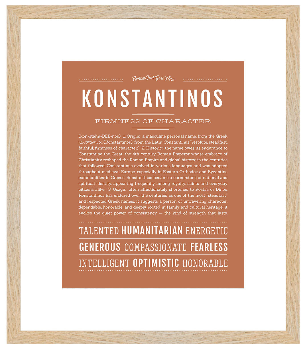 Frame Options | Terra Cotta | Maple Frame, Matted