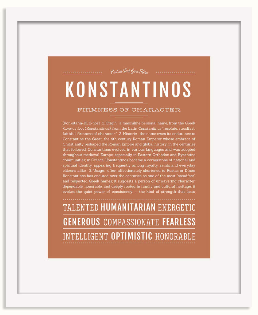 Frame Options | Terra Cotta | White Frame, Matted