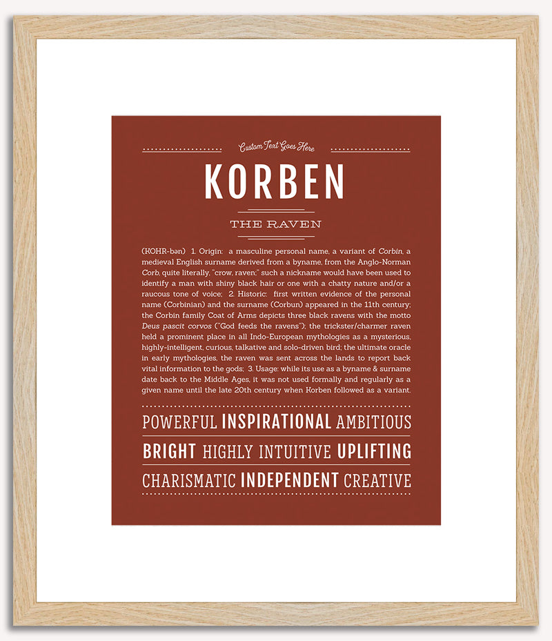 Korben | Name Art Print