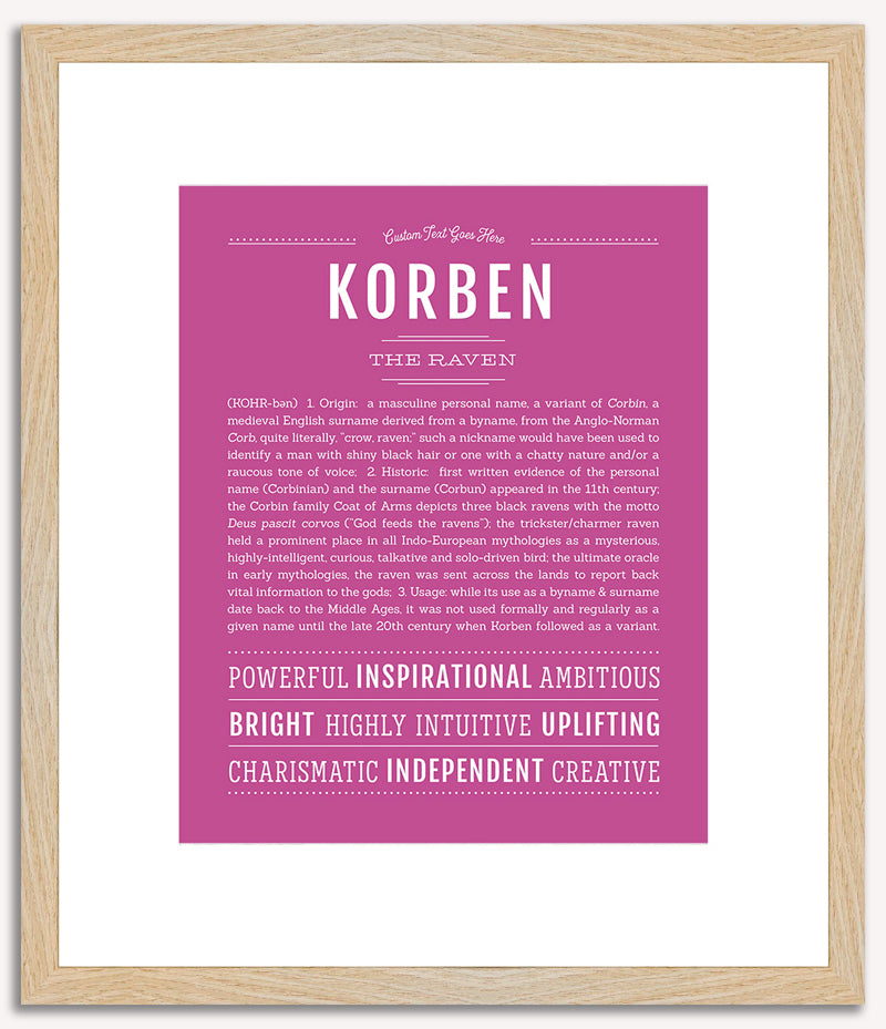 Korben | Name Art Print