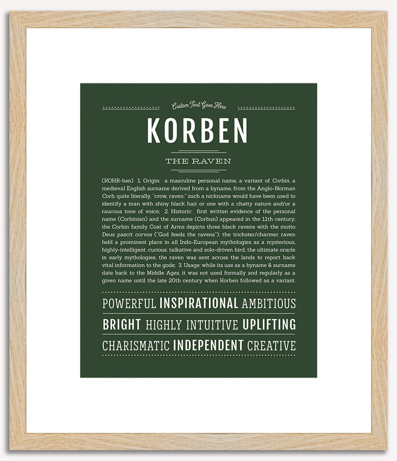 Korben | Name Art Print