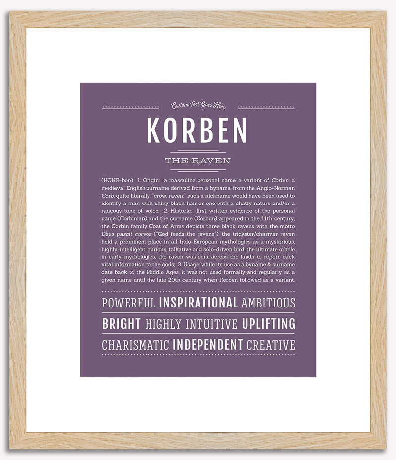 Korben | Name Art Print