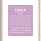 Korben | Name Art Print