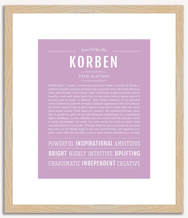 Korben | Name Art Print