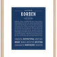 Korben | Name Art Print