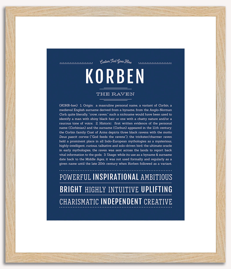 Korben | Name Art Print