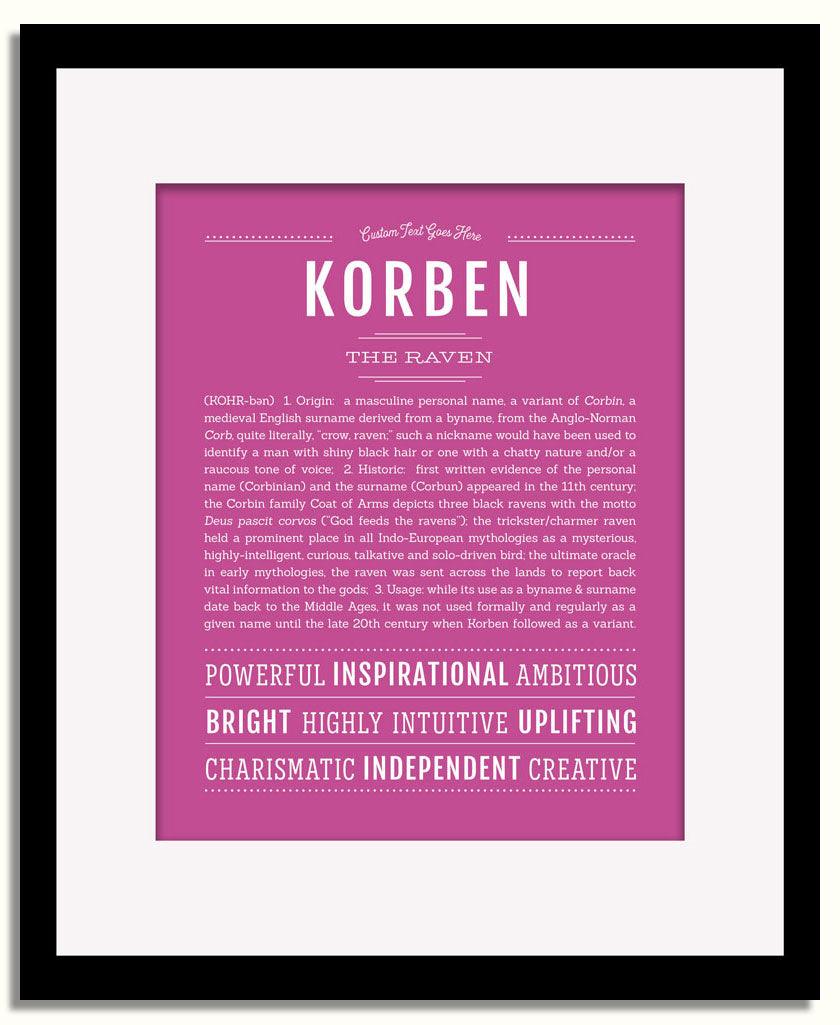 Frame Options | Dark Pink | Black Frame, Matted