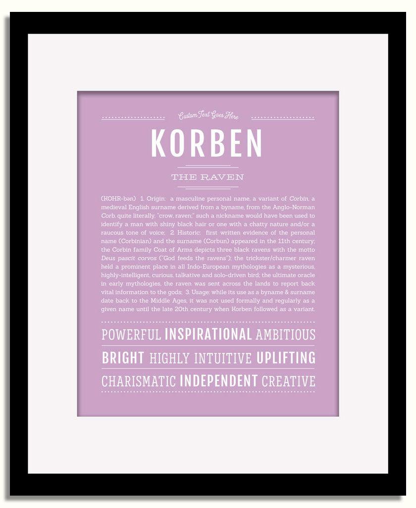 Frame Options | Lilac | Black Frame, Matted