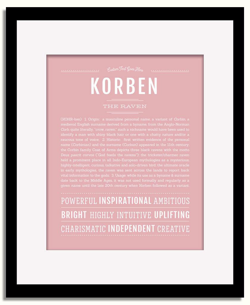 Frame Options | Dusty Rose | Black Frame, Matted