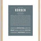 Korben | Name Art Print