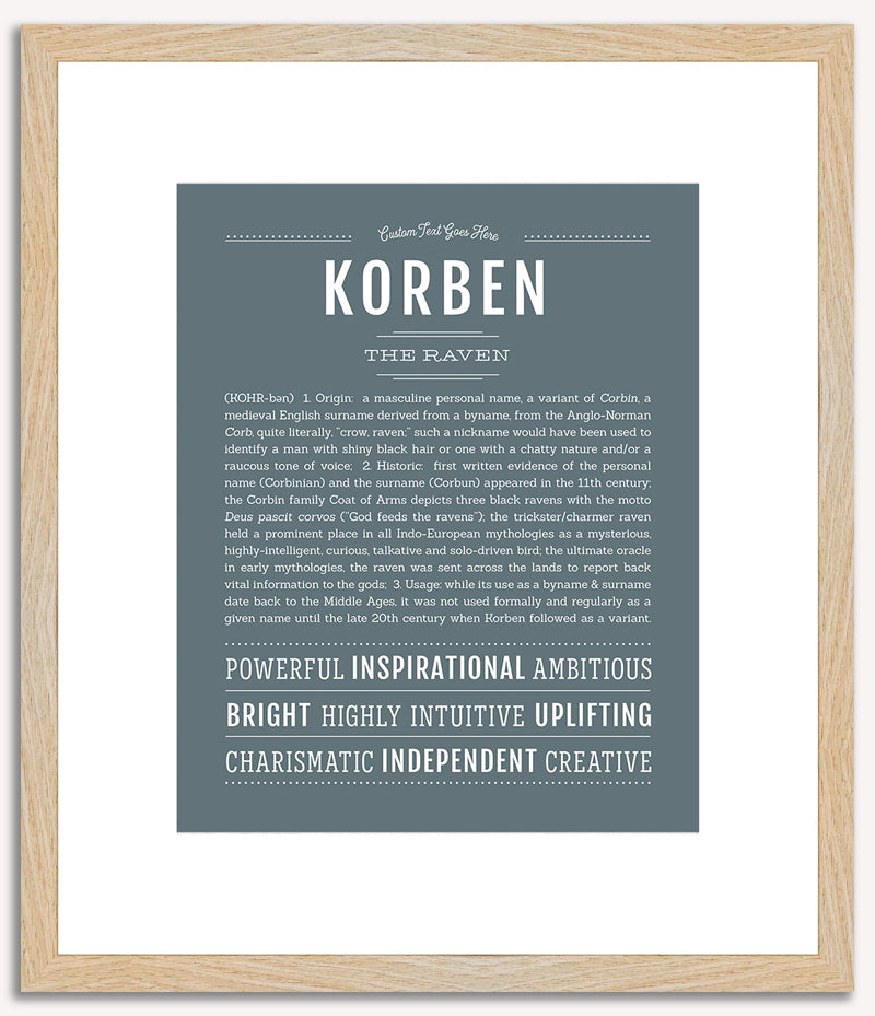 Korben | Name Art Print