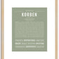 Korben | Name Art Print