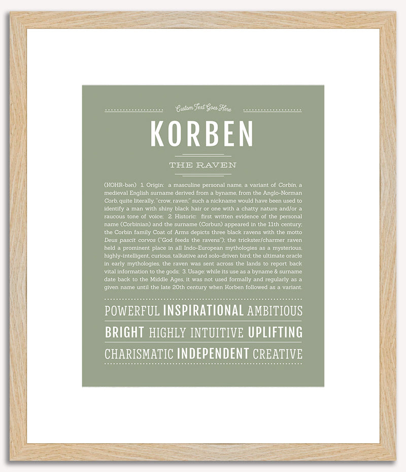 Korben | Name Art Print