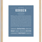 Korben | Name Art Print