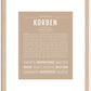 Korben | Name Art Print