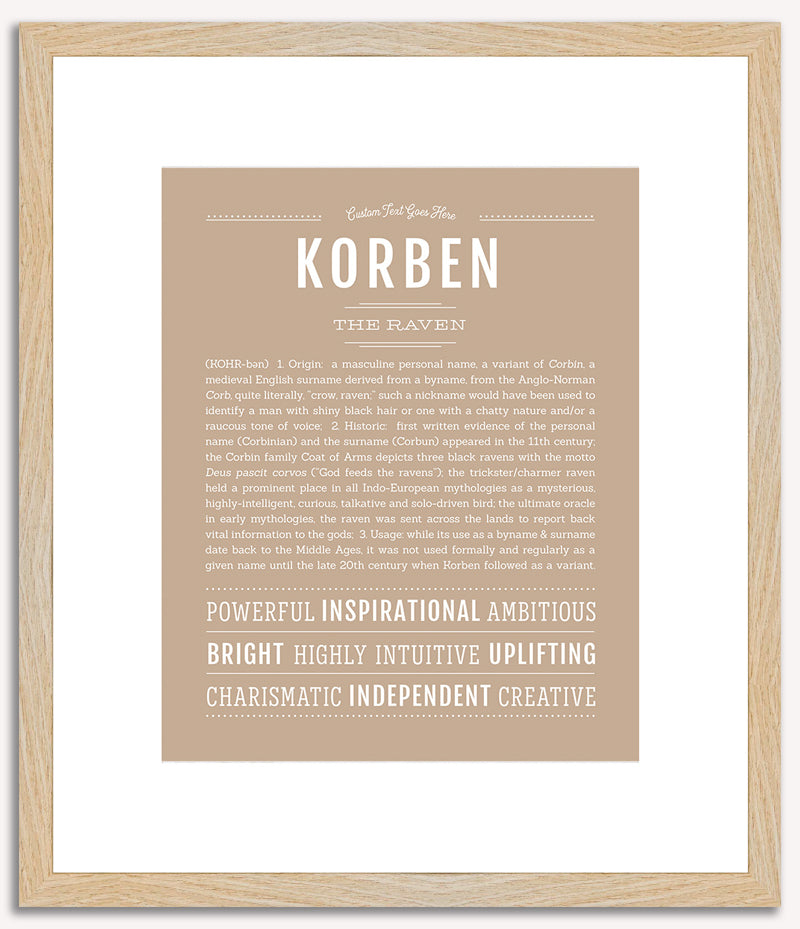 Korben | Name Art Print