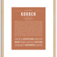 Korben | Name Art Print