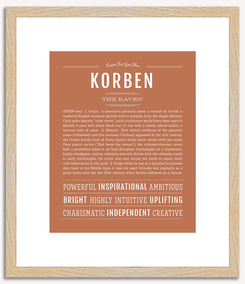 Korben | Name Art Print