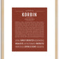 Korbin | Name Art Print