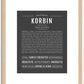 Korbin | Name Art Print