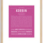 Korbin | Name Art Print