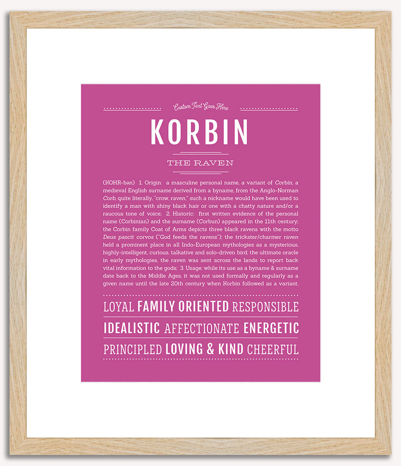 Korbin | Name Art Print