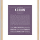 Korbin | Name Art Print