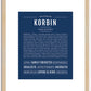 Korbin | Name Art Print