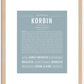 Korbin | Name Art Print